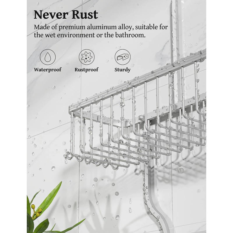 YASONIC Shower Caddy Hanging - Never Rust Shower Organizer -