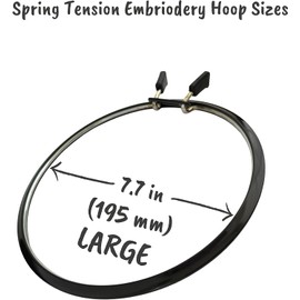 Nurge Premium Quality, Metal Spring Tension Embroidery Hoops, Cross Stich Hoop, Darning Hoops, Embroidery Tension Shed (Blue, Large)