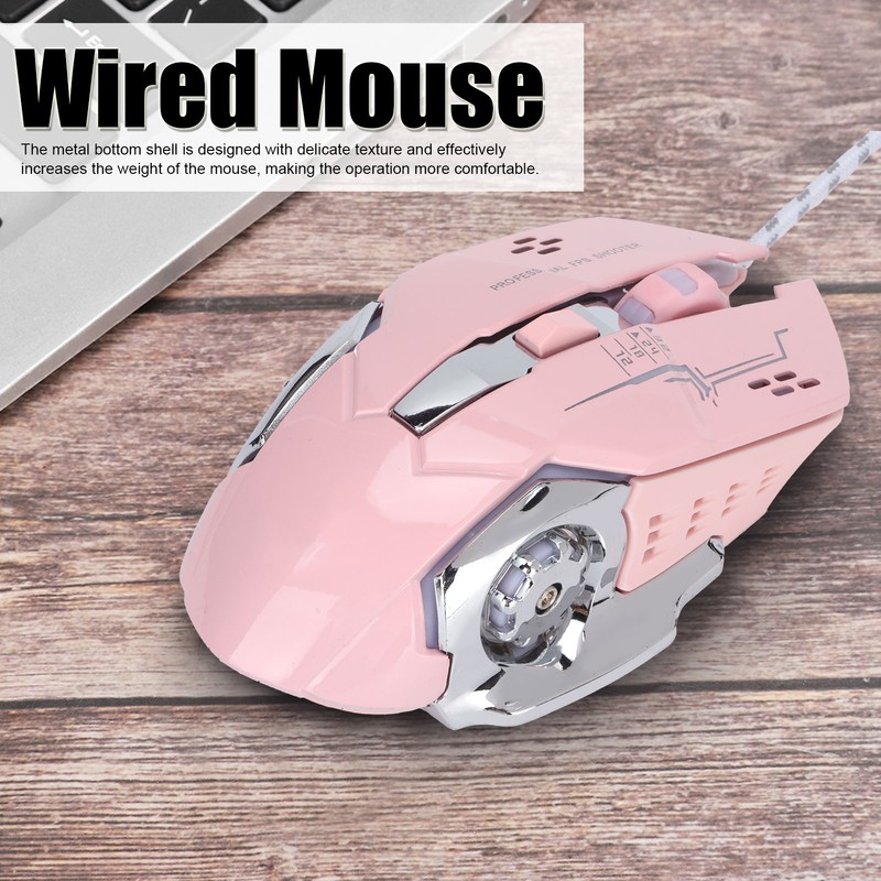 Wired Mouse 6‑Button USB Port Gaming Luminous Ergonomic Optical Computer