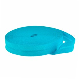 25 m Cotton Bias Binding Plain 20 mm Wide Folded Edging Tape 50 Colours Available Colour: Aquamarine