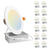 Amico 12 Pack 5 Inch 5CCT Ultra-Thin LED Recessed Can/Ceiling