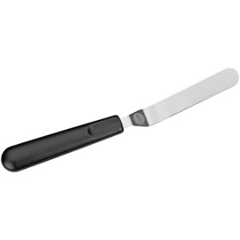 Wilton 9 Inch Frosting Spatula with A Stainless Steel Angled Spatula And Ergonomic Handle, Black Baking Spatula