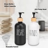 HarJue Glass Soap Dispenser Set, Refillable Dish Soap Pump Dispenser,
