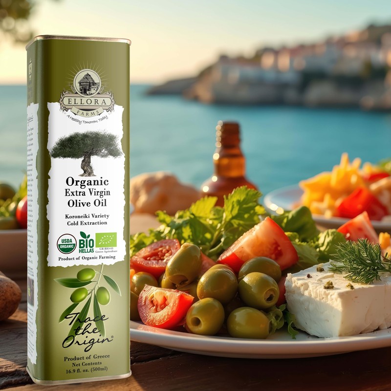 Ellora Farms, Organic Extra Virgin Olive Oil, Cold Press, Traceable