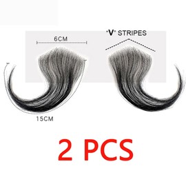 yuccy Human Hair Edges HD Lace Baby Hair Edges For Women Reusable Invisible Lace Hairline with 2 Pcs Natural Handmade Real Human Hair Pieces