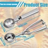 JAWUZ Set of 2 Ice Cream Scoops Stainless Steel 304