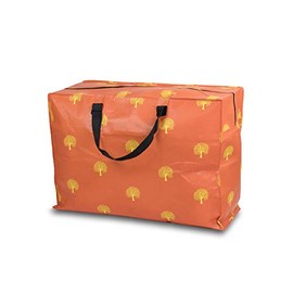 Sorti Enormous Jumbo XL Clothing Toys Home Laundry Storage Bag Made From Recycled Material. Really Big Extra Deep Massive Orange Tree Pattern Bag. 128 Litres. 54 x 74 x 32 cm
