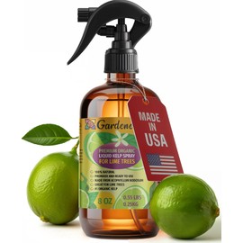 GARDENERA Professional Organic Liquid Kelp Spray for Lime Plants - 8 oz - Ready-to-Use Fully Organic Seaweed & Kelp Fertilizer Mist