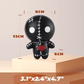 Anboor 4.7" Voodoo Dolls Squishies Cute Ghost Doll Stress Relief Kawaii Soft Slow Rising Squeeze Toys for Kids Adults Gift Idea Stress Relief Kid's Toys