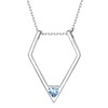 PROSILVER 925 Sterling Silver Necklace for Women Mar. March Birthstone