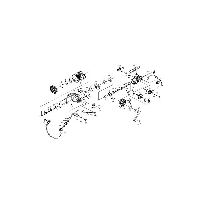 Daiwa Genuine Parts 18 Monthly Beauty MX LT2000S Handle Part