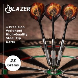 Fat Cat Blazer Steel Tip Darts with Storage/Travel Case, 23 Grams