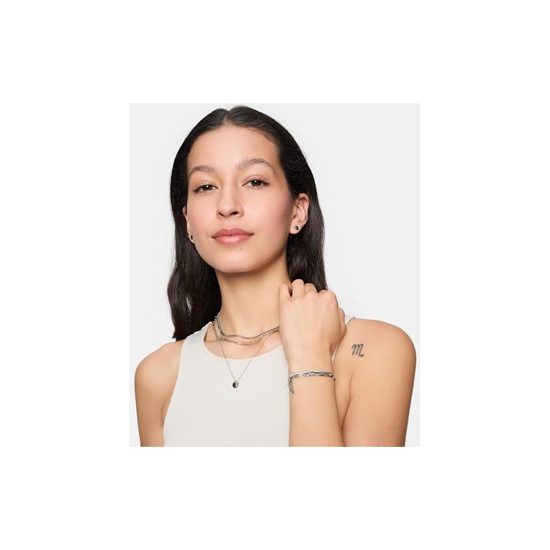 Tamaris TJ-0580-E-08 Organic Silver Stud Earrings, Stainless Steel, No Gemstone