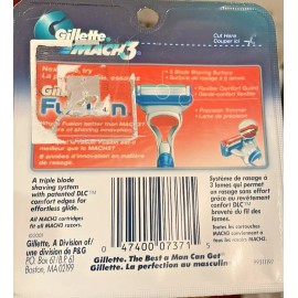 Gillette 1 Pack of Gillette Mach3 Cartridge Refills - Total of 5 Cartridges