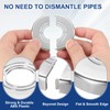 uxcell Wall Split Flange, 2 Pcs 70x25 mm - Cuttable