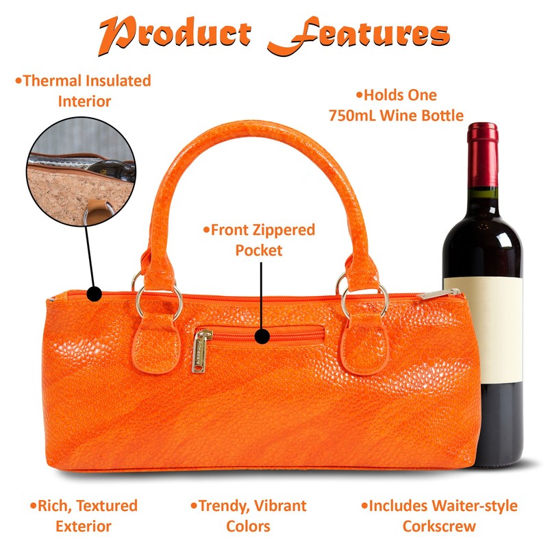 Primeware Serpentes Wine Clutch, Orange