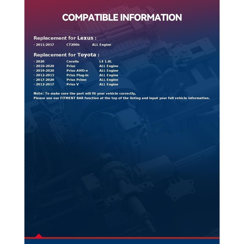 KAX HS26515PT-1 Head Gasket Set Kit Fit for Toyota Prius
