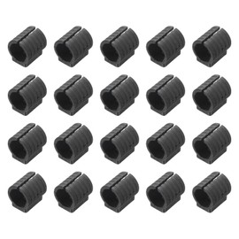 uxcell 20 Pcs Chair Foot O Shaped Floor Glides, 23mm Plastic Chair Leg Caps, Non-Slip Foot Pads for Legs, Black