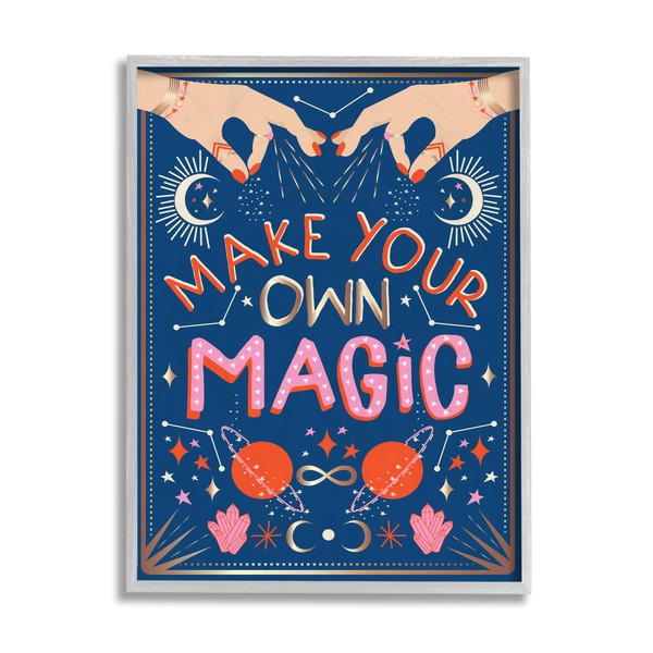 Stupell Industries Make Your Magic Phrase Fashion Hands and Constellations,
