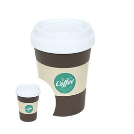 Modern 6L Coffee-Themed Bathroom Waste Bin Cute Multipurpose Bin