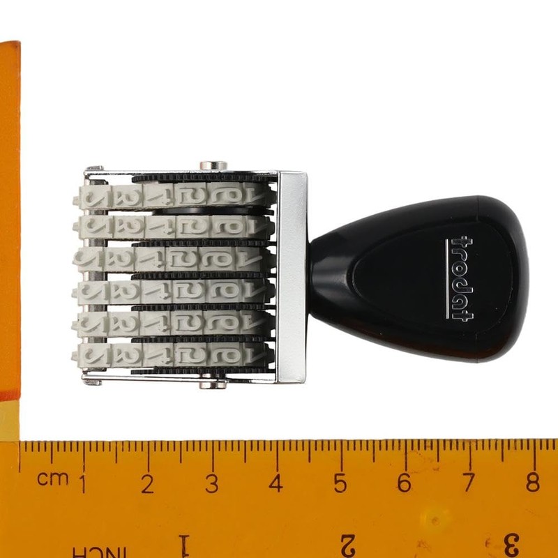 EZBUYGO 6 Digit Roller Stamp 4mm Plastic Office Changeable Number