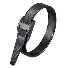 Ohm (OHM) LT-HD180-K10P 09-1282 Ohm Electric Cable Ties Strong Tie, Weather Resistant, 7.1 inches (180 mm), Black, Pack of 10
