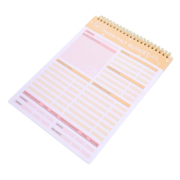 LALAFINA Meal Planner Household Budget Ledger Reusable Notebook for Diet