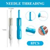 8 Needle Threaders,Automatic Needle Threader,Needle Threaders Hand Sewing,with 2 Anti-Trap