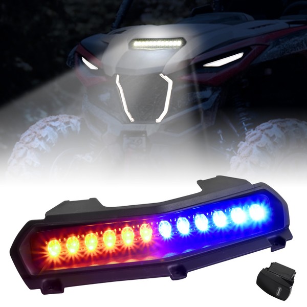 POKIAUTO LED Hood Scoop Light for Yamaha RMAX 1000, RGB