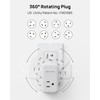 Bundle - 2 Items: 360° Rotating Flat Plug Extension Cord