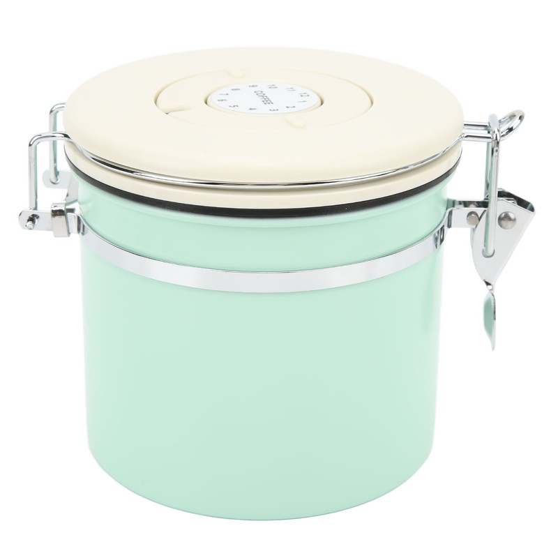 Coffee Canister Mint Green Food Grade Stainless Steel Airtight Coffee