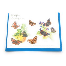 Little Snoring Butterflies, Wildlife of Britain Greetings Card (Blank) 7x5 Mother's Day, Father's Day, Easter, Birthday, Celebration