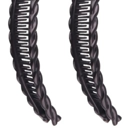 perfeclan 2 Pieces Banana Hair Clips Hair Accessories Flexible Banana Clip Ponytail Hair Holder for People with Less Hair Black