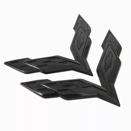 Corvette 2PC Corvette C7 Front Rear Emblem Badge 2014-2019 Cross Flag logo Matte Black