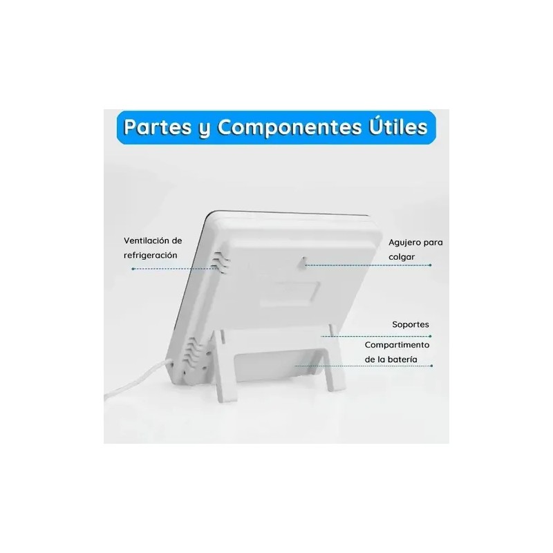 Termómetro Higrómetro Digital para Interior y Exterior con Sonda de