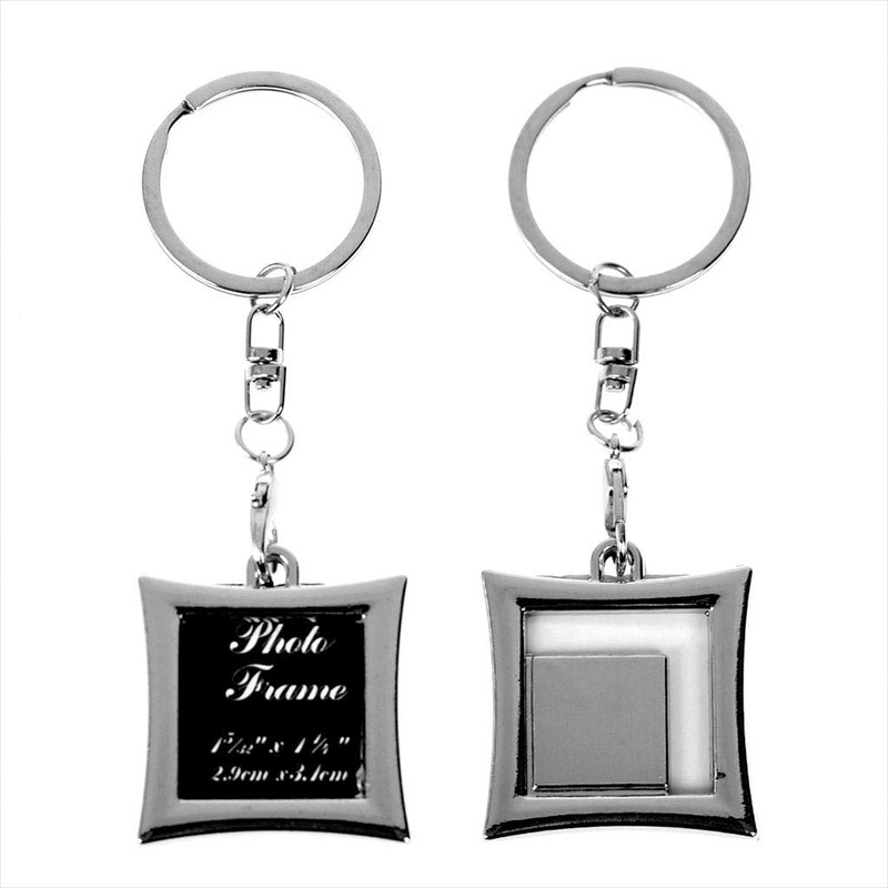 moonwood 7pcs Metal Photo Keychain Cover Photo Frame Locket Pendant