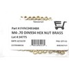 M4-0.7 Solid Brass DIN934 Metric Finished Hex Nut 4mmx0.7mm QTY:50