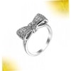 SAFIGLE Fashionable Zirconia Ring Bow Women's Jewelry Special Occasion for