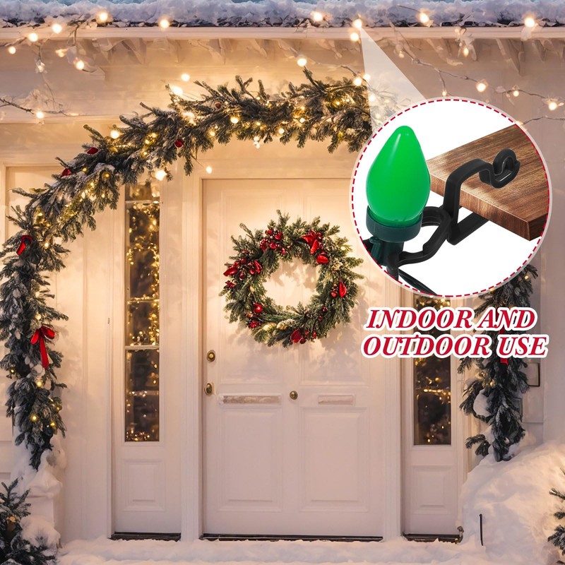 Blulu 150 Pcs Christmas Light Clips Hooks, Outdoor Universal Gutter