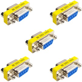 DIYables Female-to-Female RS232 Gender Changer, Changing from Male to Female, 5 Pieces