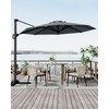 HarmonyHealth 10FT Outdoor Cantilever Umbrella Patio Umbrella with Base Included