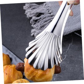 SHOWERORO Shellfish Clip Salad Mixing Tongs Chef Tongs Japanese Dessert Kitchen Food Tongs Shell Food Tong Steak Tong Pasta Noodles Steak Cooking Clips Toast Stainless Steel Buffet