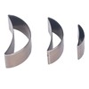 3PCS Cutting Die Set Alloy Steel Curved Moon Shape Hollow