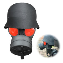 ARTGUTS Deckkappe Für Die Anhängerkupplung,In Gasmaske Helm Form,Staubdicht & Wasserdicht,Anhängerkupplung Schutzkappe Abdeckung für 50 mm Kugelkopf Anhänger Anhängerkupplungen(Rot)