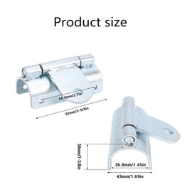 Snowmobile Bumper Hitch, Metal Universal Snowmobile Bumper Hitch for Polaris, Ski Doo, Fit for 20-32mm Bumpers (Silver)