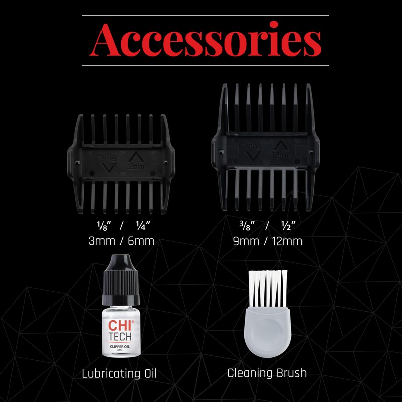 CHI Tech Cordless Precision Clipper, Wireless Hair Clipper for Precision