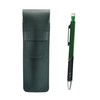 SASMG-SI2067SP-G Grain Leather Pencil Case Moss Green Metal Color Mechanical
