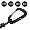 Favofit 12KN Heavy Duty Carabiner Clips, 4 Pack, Small Wiregate