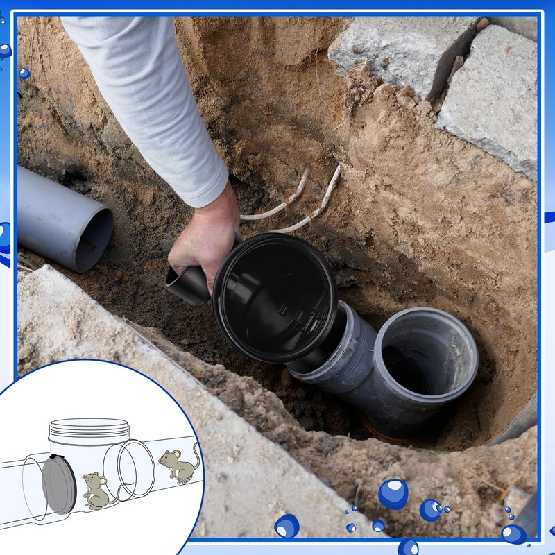 Tondiamo 3 Inch Backwater Valve Drain Backflow Preventer Valve Prevent