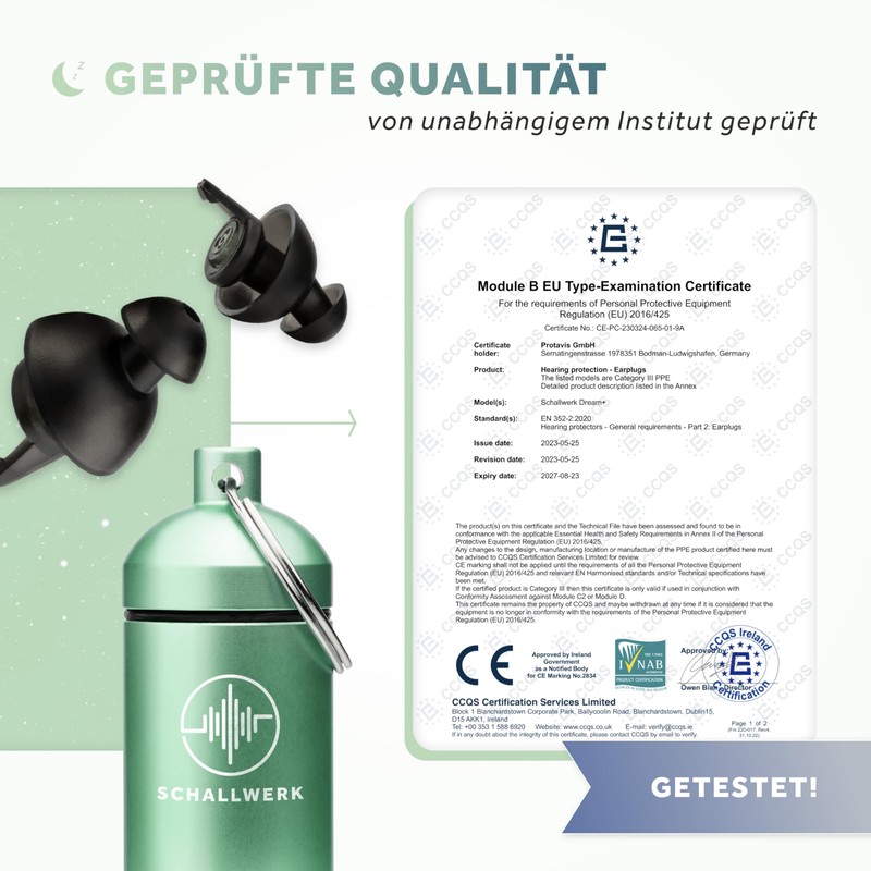 Schallwerk ® Dream+ Ear Plugs for Sleeping (for Small Ears)